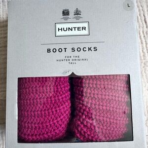Hunter Fuchsia Boot Socks for Hunter Original Tall boot NIB LARGE